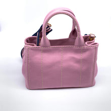 画像をギャラリービューアに読み込む, PRADA プラダ カナパ ファブリック キャンバス ハンドバッグ 2WAY トート ピンク