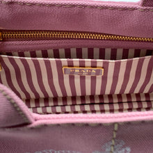 画像をギャラリービューアに読み込む, PRADA プラダ カナパ ファブリック キャンバス ハンドバッグ 2WAY トート ピンク