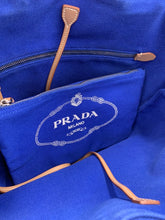 画像をギャラリービューアに読み込む, プラダ PRADA カナパ トートバッグ 1BG186 ブルー