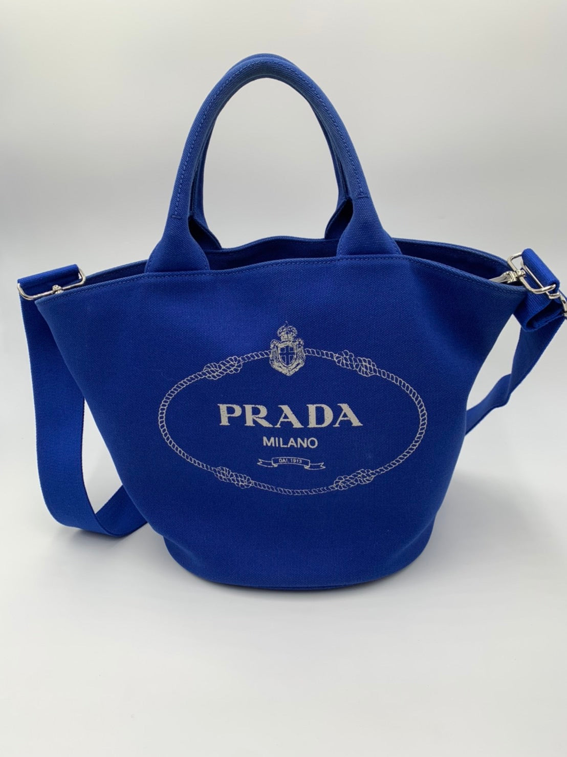 プラダPRADA カナパ ブルー - トートバッグ