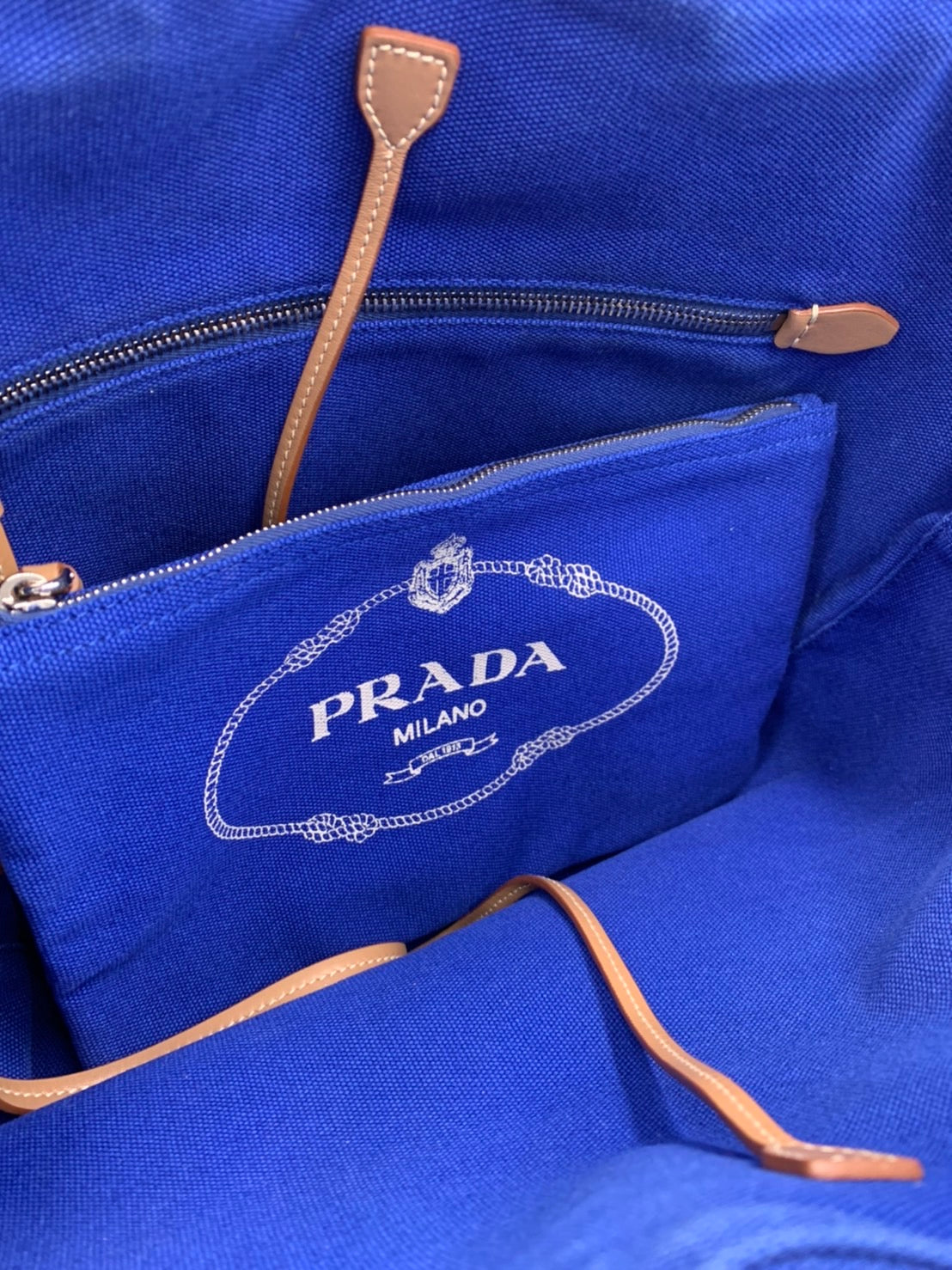 プラダ PRADA カナパ トートバッグ 1BG186 ブルー – 谷口質店